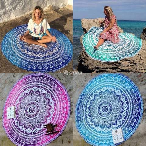 CHANDEL TEXTILE Yoga Mat Art Wholesale Lot Round Mandala Wall