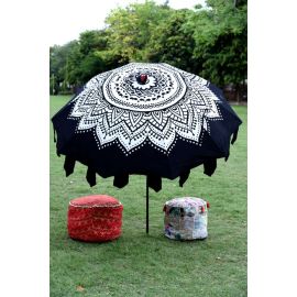 HP Floral Ombre Mandala Cotton Garden Umbrella