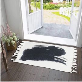 Bless International BRUSH STROKE VECTOR ILLUSTRATION HOME AND KITCHEN RUG