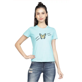 Kodnya round neck printed regular fit tshirt KODHW007