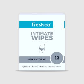 Freshca Intimate Mens Wet Wipes Single Sachet Paraben Silicon Alcohol Free 10 pcs