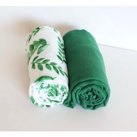 leaf baby soft print muslin blanket