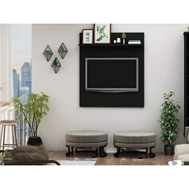 Heera Moti Corporation MWaffy TV Entertainment Wall Mount Unit/Wall Panel for tv Unit (Finish : Black Matt)