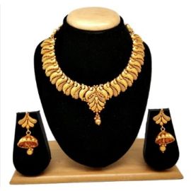 Alex Jewellery Wedding Wear Temple Collection Necklace Set