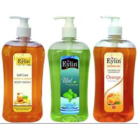 Eylin Soft Care Body Wash containing Honey- Lemon,Orange & Mint Extracts.3 Liters