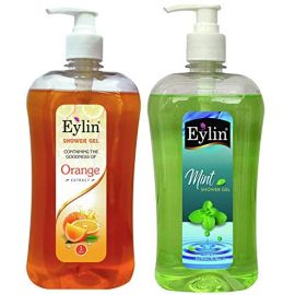 Eylin Soft Care Body Wash Containing Mint Extracts-Green & Orange Extracts. Total 2 Liters